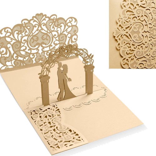Pop hochzeitskarte 3d - up,