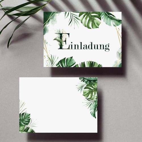 Einladungskarten grün - einladungskarten,