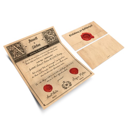 Hochzeitseinladungen goldene