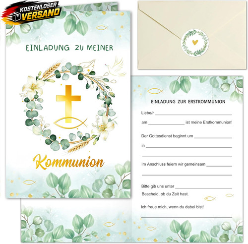 Einladungskarten kommunion - einladungskarten,