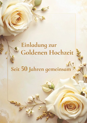 Einladung goldene hochzeit - einladung,