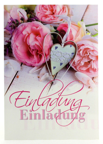 Einladung rosen motiv - einladung,