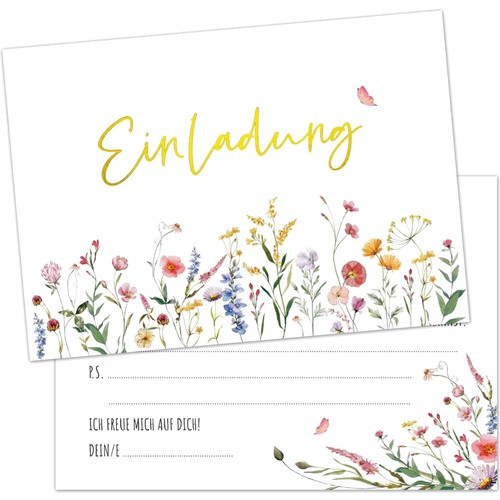 Einladungskarten blumen - einladungskarten,