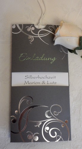 Einladung zur silberhochzeit - einladung,