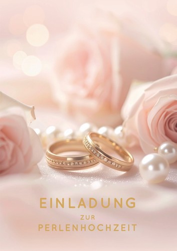 Einladung zur perlenhochzeit - einladung,