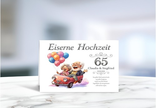 Eiserne hochzeit karte 6 - eiserne,