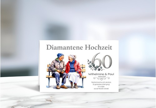 Diamantene hochzeit karte 8 - diamantene,