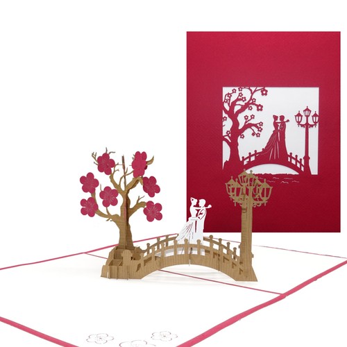 Hochzeitskarte bridge of - 3d, "bridge