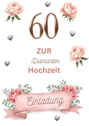 Einladung diamanthochzeit - einladung,